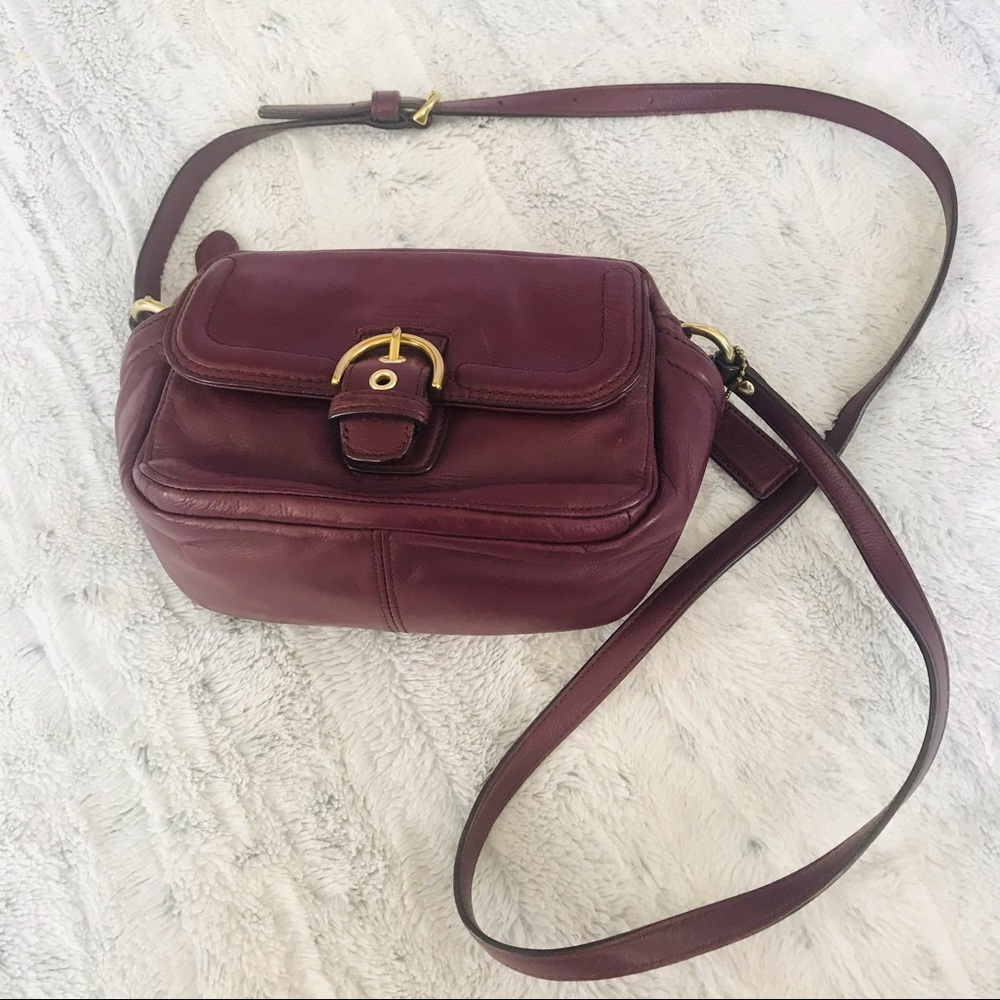 Coach crossbody bag burgundy color